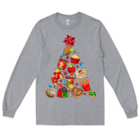 Heather Grey mexican christmas tree Long Sleeve Tee - MaliasSmallBusiness