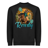Black western rowdy Heavyweight Sweatshirt - NancyCooperArtShop