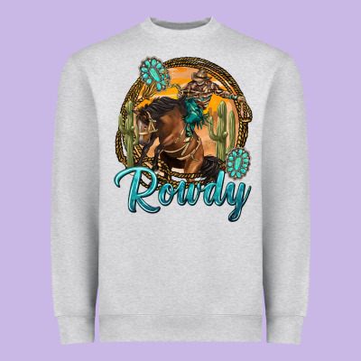 Western Rowdy Heavyweight Sweatshirt Designed By Nancycooperartshop