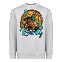 Heather Grey western rowdy Heavyweight Sweatshirt - NancyCooperArtShop