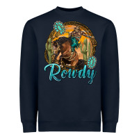 Navy western rowdy Heavyweight Sweatshirt - NancyCooperArtShop