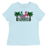 Baby Blue summer Ladies Tee - CowhideDigitalArt