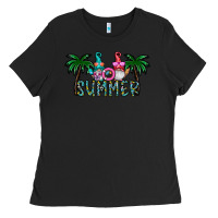 Black summer Ladies Tee - CowhideDigitalArt