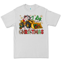 Dove Grey i dig Christmas bulldozer santa Premium Tee - JahusDesignShop