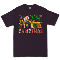 Plum i dig Christmas bulldozer santa Premium Tee - JahusDesignShop