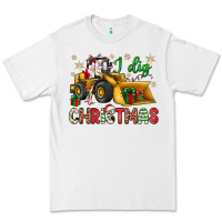 White i dig Christmas bulldozer santa Premium Tee - JahusDesignShop