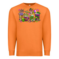 Carrot Mardi Gras coffee cups Premium Sweatshirt - HowdyJamesFarm