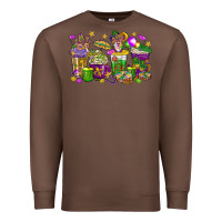 Chestnut Mardi Gras coffee cups Premium Sweatshirt - HowdyJamesFarm