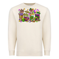 Sandshell Mardi Gras coffee cups Premium Sweatshirt - HowdyJamesFarm