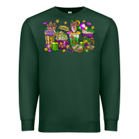 Sports Green Mardi Gras coffee cups Premium Sweatshirt - HowdyJamesFarm