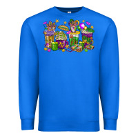 True Royal Mardi Gras coffee cups Premium Sweatshirt - HowdyJamesFarm