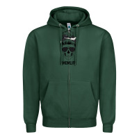 Sports Green Black Glitter Cowhide Patterned Mom Skull Zipper Hoodie - Bettercallsaul