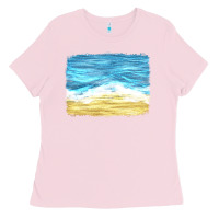 Bubblegum Pink glitter beach background Ladies Tee - HRA Design Shop