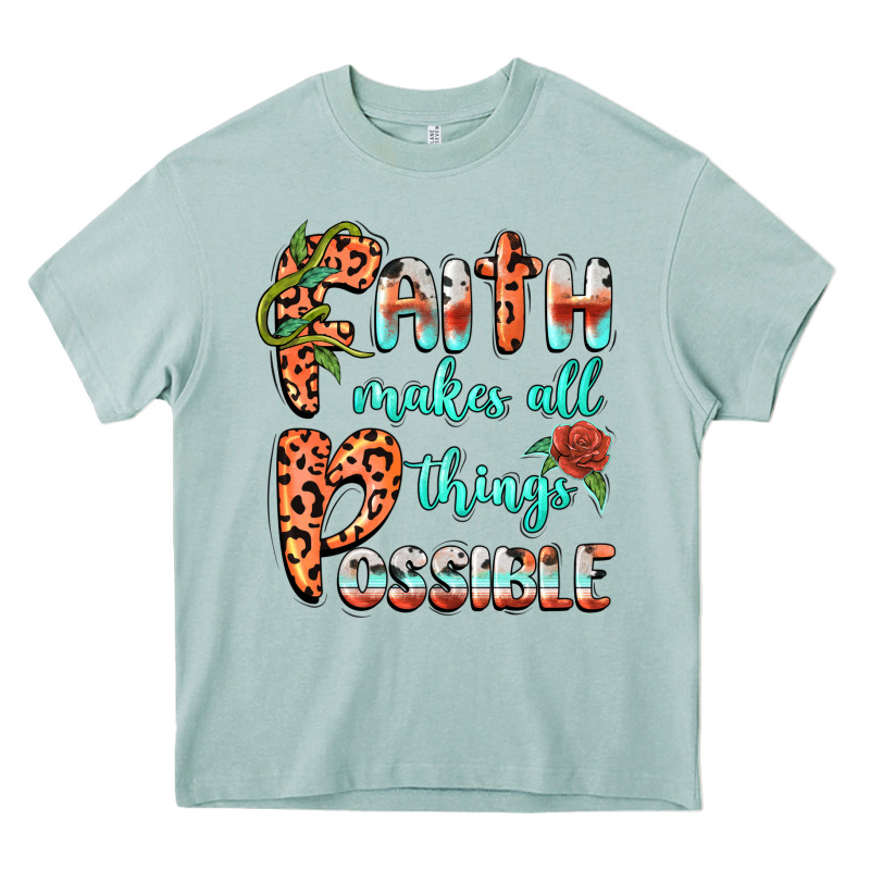 Faith Makes All Things Possible Heavy Core Tee by BarkalooDesign | Teevron