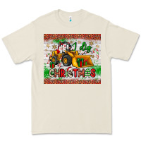 I Dig Christmas Bulldozer Santa Premium Tee | Teevron