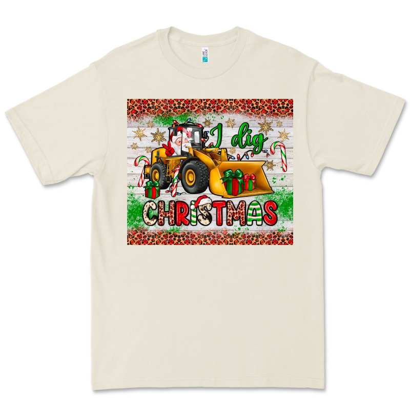 I Dig Christmas Bulldozer Santa Premium Tee by JahusDesignShop | Teevron