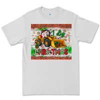 Dove Grey i dig christmas bulldozer santa Premium Tee - JahusDesignShop