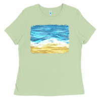 Matcha glitter beach background Ladies Tee - HRA Design Shop