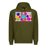 Army Green paw print Premium Hoodie - TumblerDesignByShophia