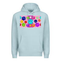 Blue Mist paw print Premium Hoodie - TumblerDesignByShophia