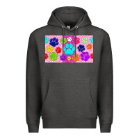 Charcoal Heather paw print Premium Hoodie - TumblerDesignByShophia