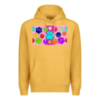 Mustard paw print Premium Hoodie - TumblerDesignByShophia