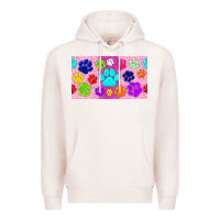 Pale Pink paw print Premium Hoodie - TumblerDesignByShophia