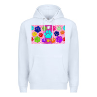 White paw print Premium Hoodie - TumblerDesignByShophia