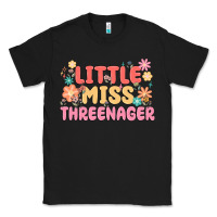 Black little miss threenager Classic Tee - MaliasSmallBusiness