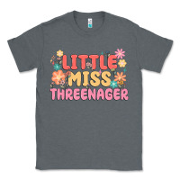 Charcoal Heather little miss threenager Classic Tee - MaliasSmallBusiness