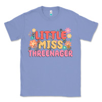 Colony Blue little miss threenager Classic Tee - MaliasSmallBusiness