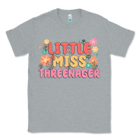 Heather Grey little miss threenager Classic Tee - MaliasSmallBusiness