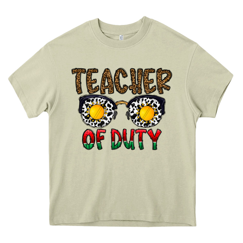 Teacher Of Duty Heavy Core Tee by CowhideDigitalArt | Teevron