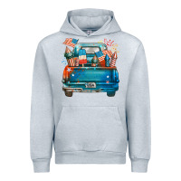 Heather Grey Customize USA truck Urban Hoodie - FaDigitalArtStudio