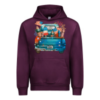 Mauve Wine Customize USA truck Urban Hoodie - FaDigitalArtStudio
