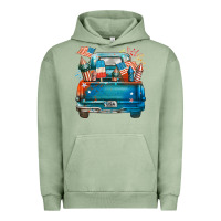 Pigment Oil Green Customize USA truck Urban Hoodie - FaDigitalArtStudio