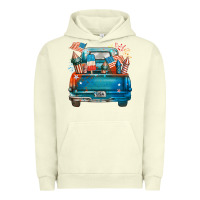 Pigment Pistachio Customize USA truck Urban Hoodie - FaDigitalArtStudio