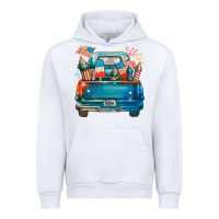 White Customize USA truck Urban Hoodie - FaDigitalArtStudio