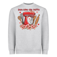 Heather Grey bake same one happy Heavyweight Sweatshirt - MaliasSmallBusiness