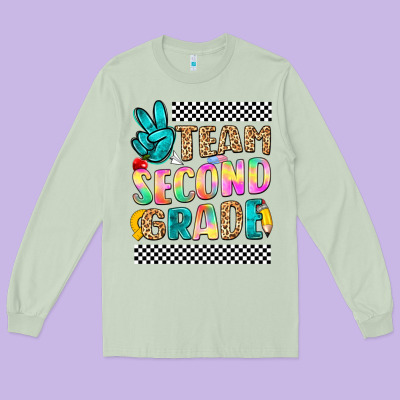 Team Second Grade Long Sleeve Tee Designed By Nancycooperartshop