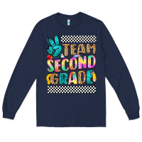 Navy team second grade Long Sleeve Tee - NancyCooperArtShop