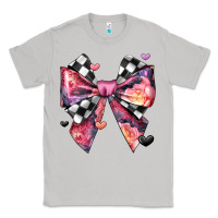 Moon Dust coquette bow floral checkered pattern Classic Tee - JahusDesignShop