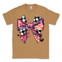 Toasted Coconut coquette bow floral checkered pattern Classic Tee - JahusDesignShop