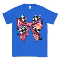True Royal coquette bow floral checkered pattern Classic Tee - JahusDesignShop