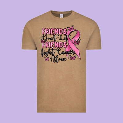 Friends Dont Let Friends Fight Cancer Alone Vintage Tee Designed By Maliassmallbusiness