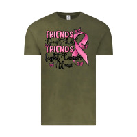 Vintage Olive friends dont let friends fight cancer alone Vintage Tee - MaliasSmallBusiness