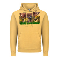 Vintage Mustard Western Mom With Duroc Pig And Baby Pig Vintage Hoodie - LillyAllenDesigns