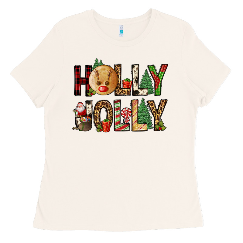 Holly Jolly Ladies Tee by FaDigitalArtStudio | Teevron