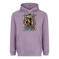 Lavender Rodeo Cowboy bull western Heavyweight Hoodie - HowdyJamesFarm