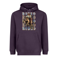 Plum Rodeo Cowboy bull western Heavyweight Hoodie - HowdyJamesFarm